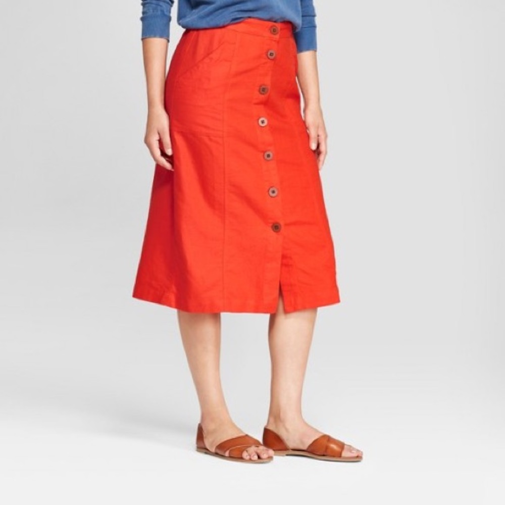 Button Front Midi Skirt, Universal Thread